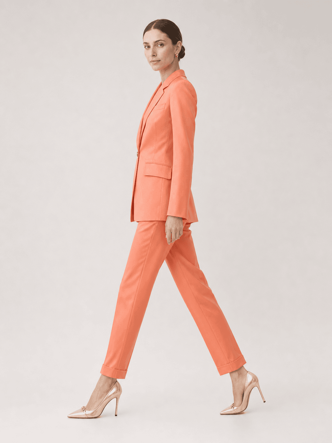 Classic Orange Tailored Pant Suit