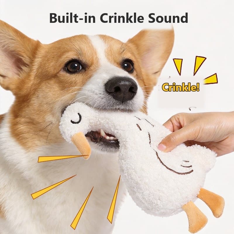 Cat Toys Teddy Fleece Plush Goose & Fox With Catnip And Crinkle Sound, Soft Stuffed Interactive Pet Chew Toy For Indoor Cats And Small Dogs, Washable Cuddle Toy