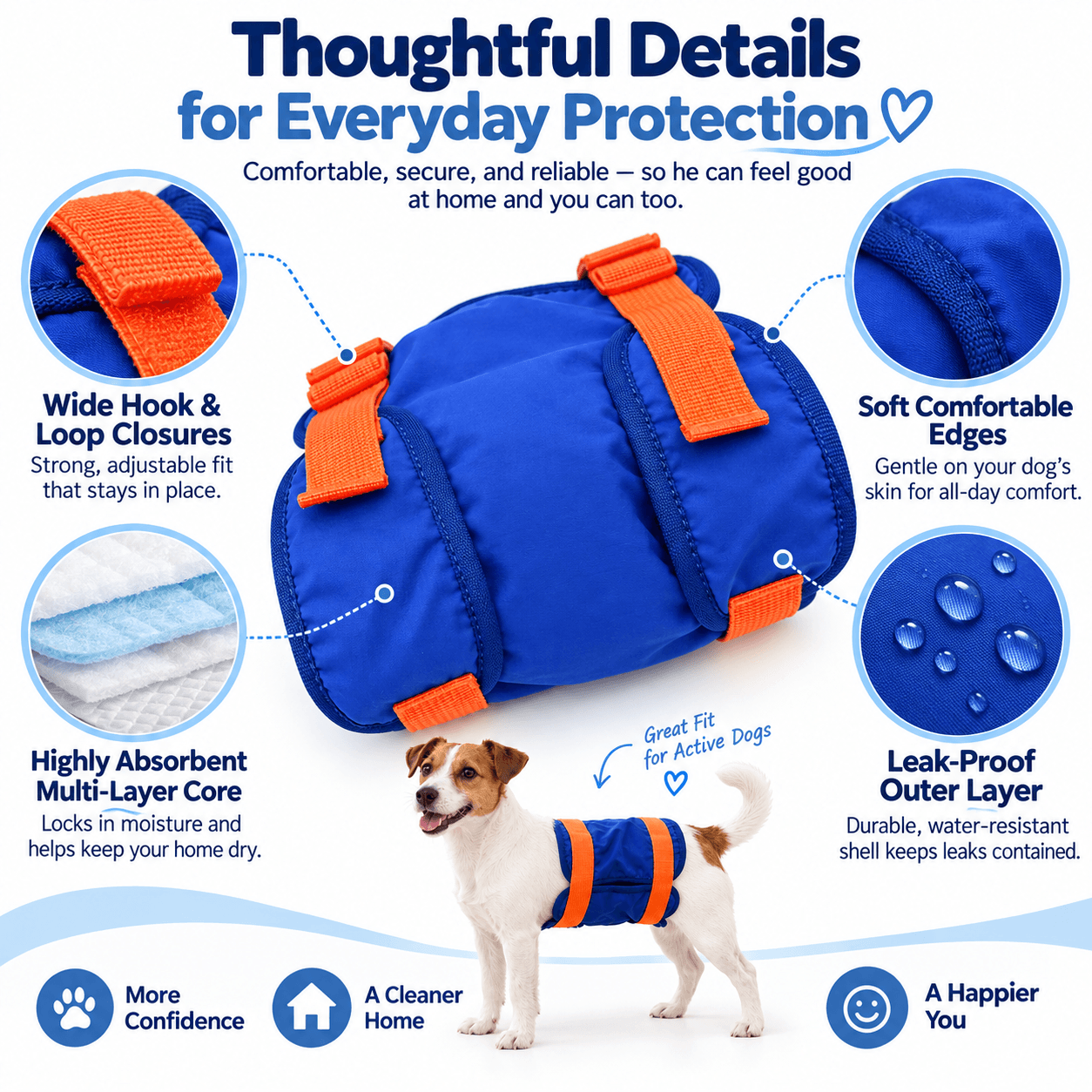 Male Dog Physiological Pants Outdoor Dog Walking Anti Harassment Heat Period Behavior Management Belly Band Pet Supplies
