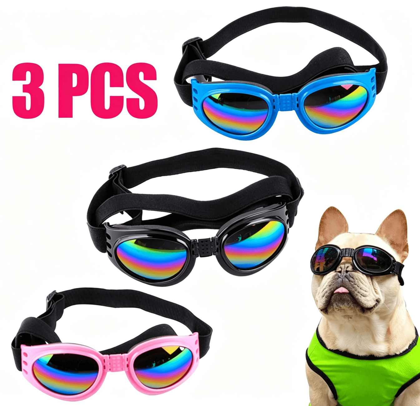 Pet Protection Small Doggles Dog Sunglasses Pet Goggles UV Sun Glasses Eye Wear Adjustable