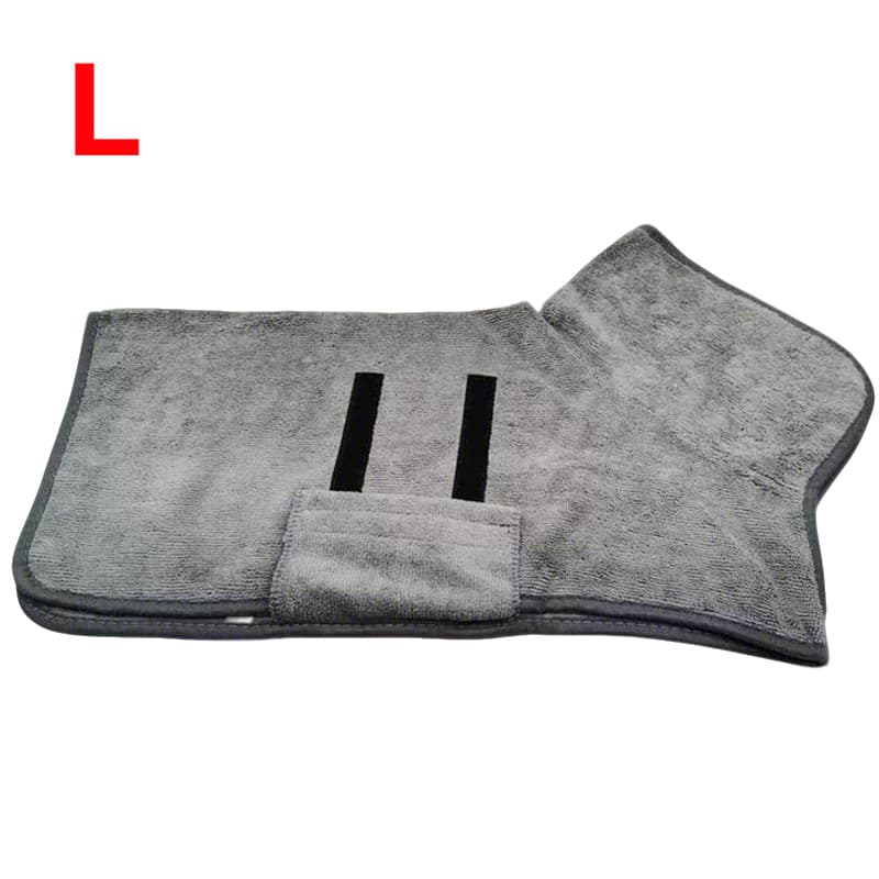 Dog Bathrobe Towel Microfibre Bath Robe Pet Super Absorbent Drying Coat