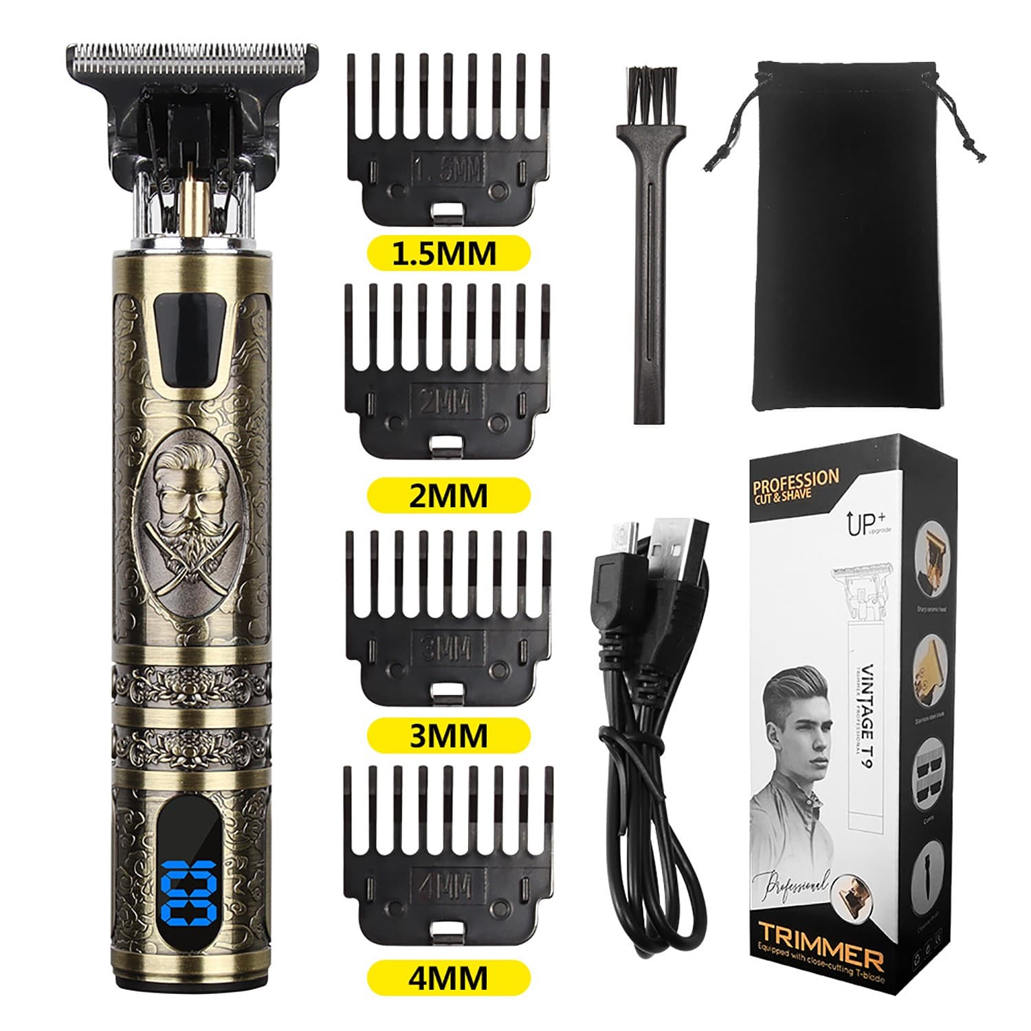 USB Electric Hair Clippers Rechargeable Shaver Beard Trimmer Professional Men Hair Cutting Machine Beard Barber Hair Cut