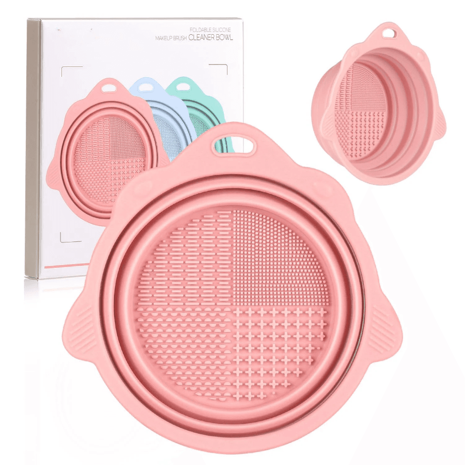 Foldable Silicone Makeup Brush Cleaner Bowl, Reusable Makeup Brush Washing Tool For Cosmetic Brushes And Beauty Accessories