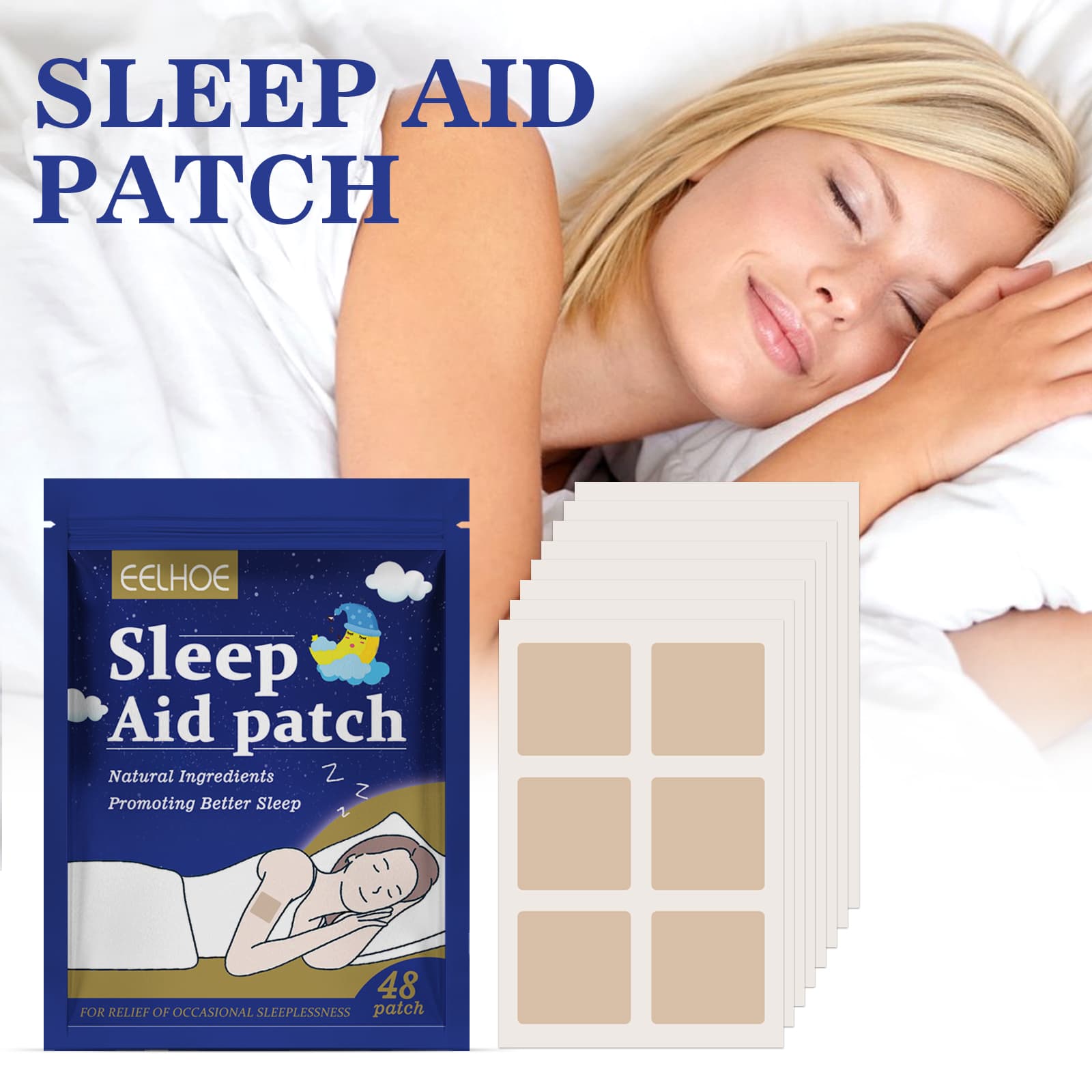 Sleeping Patch 48 Pieces, 6 Patches Per Pack, 8 Pieces Per Bag