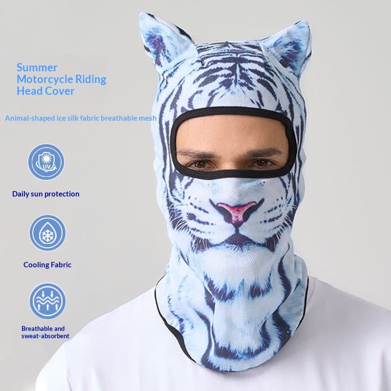 Summer Cycling Hood For Men, Ice Silk Quick-Drying Motorcycle Hood For Women, Thin Breathable Outdoor Sports Fishing Sun Protection Mask