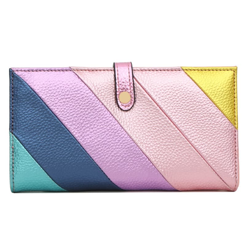 Card Bag, Women's Wallet, Female Student ID Card, Long Anti-theft Brush, Hand-held Bag, High-end PU Card Holder, Cute Coin Purse - Pink