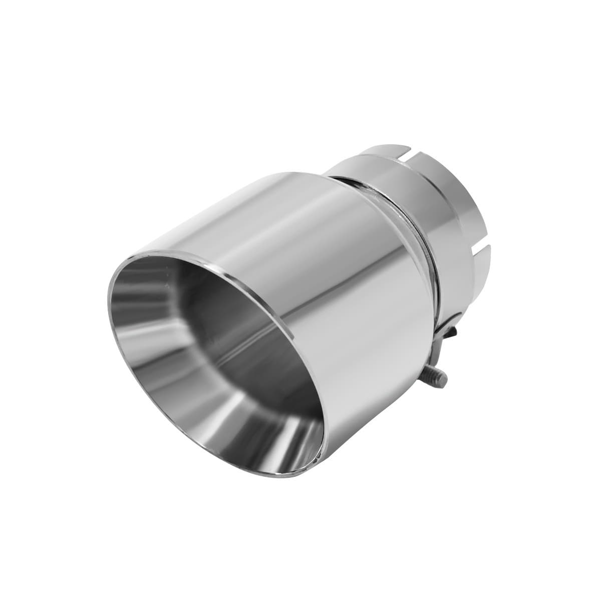 3''Inlet 4''Outlet Tailpipe Trim Tip Exhaust End Pipe Polished Stainless Steel