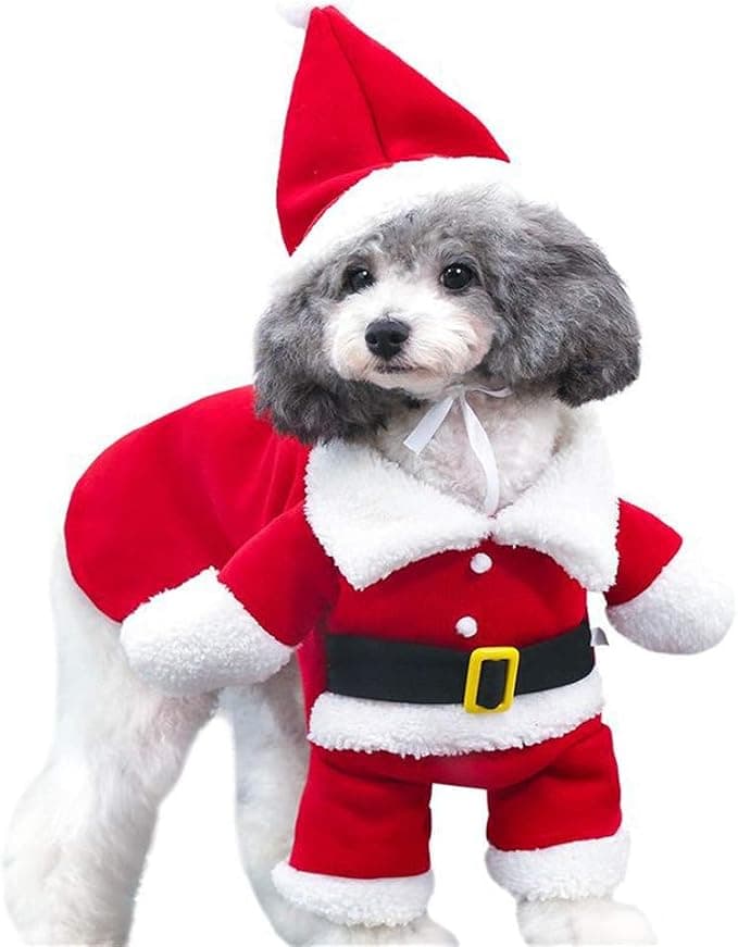 Christmas Santa Suit For Dogs And Cats, Festive Pet Cosplay Costume For Holiday Parties, Photos And Seasonal Celebrations, Large Size