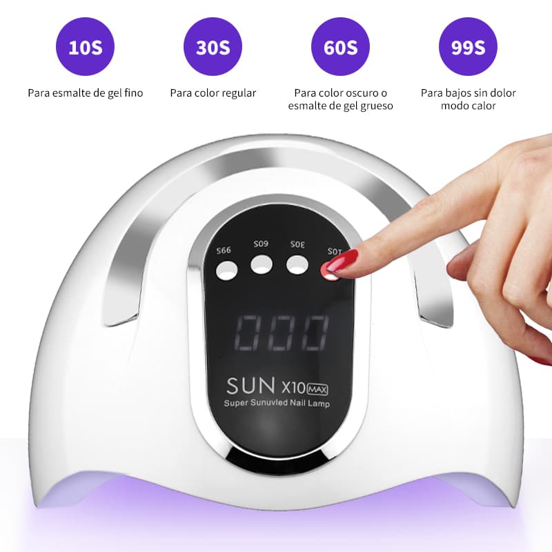 UV LED Nail Lamp, Nail Dryer For Gel Polish With 45Pcs Lamp Beads And Automatic Sensor 4 Timer Setting Professional Nail Art Tools