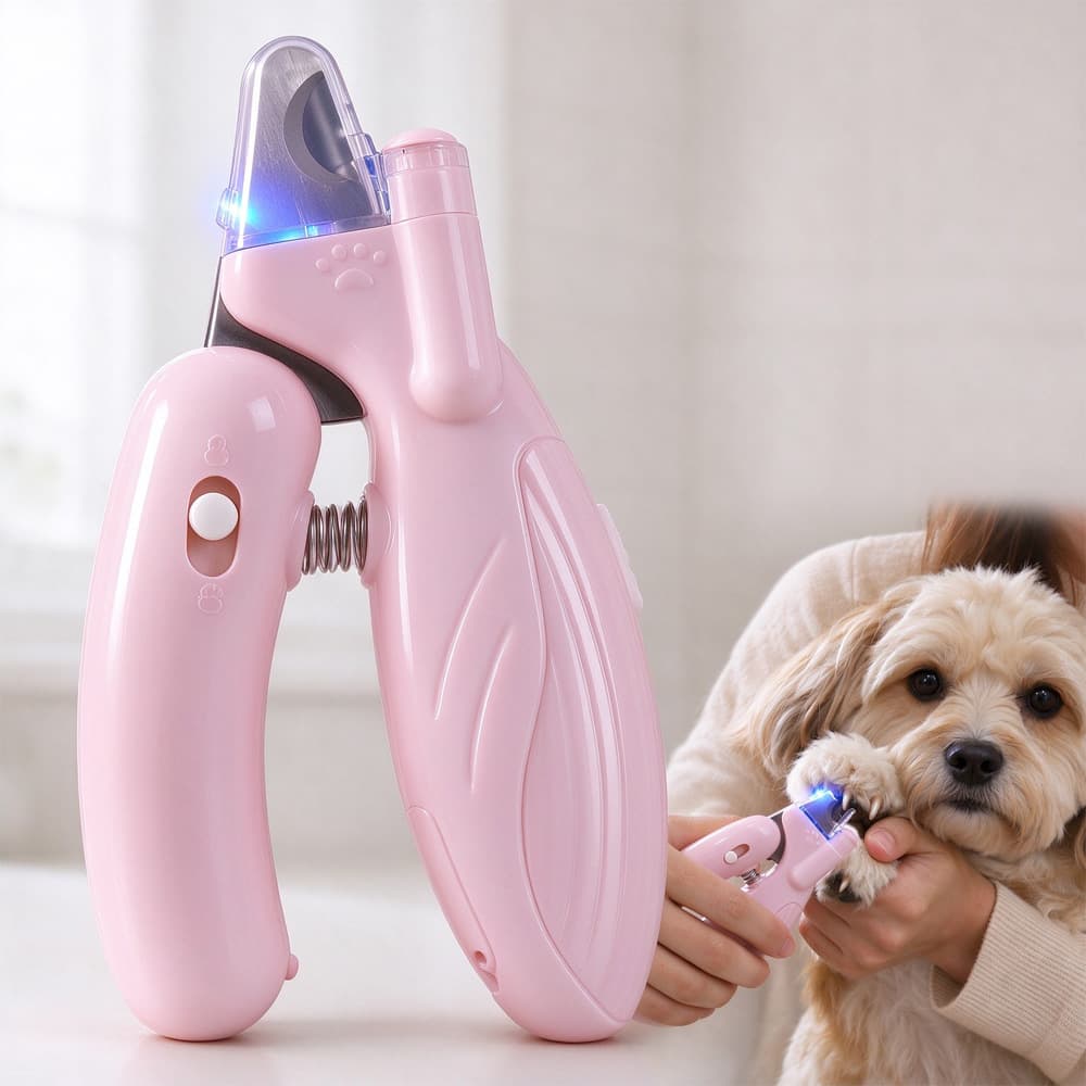 LED Pet Nail Clippers For Dogs & Cats, Professional Pet Nail Trimmer With LED Light To See Bloodline, Avoid Over-Cutting, Safe Grooming Tool For Small Medium Pets