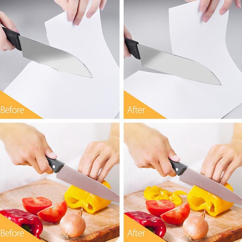 4 In1 Knife Sharpener Kitchen Grinder Diamond Knives For Sharp Scissors Tool UK