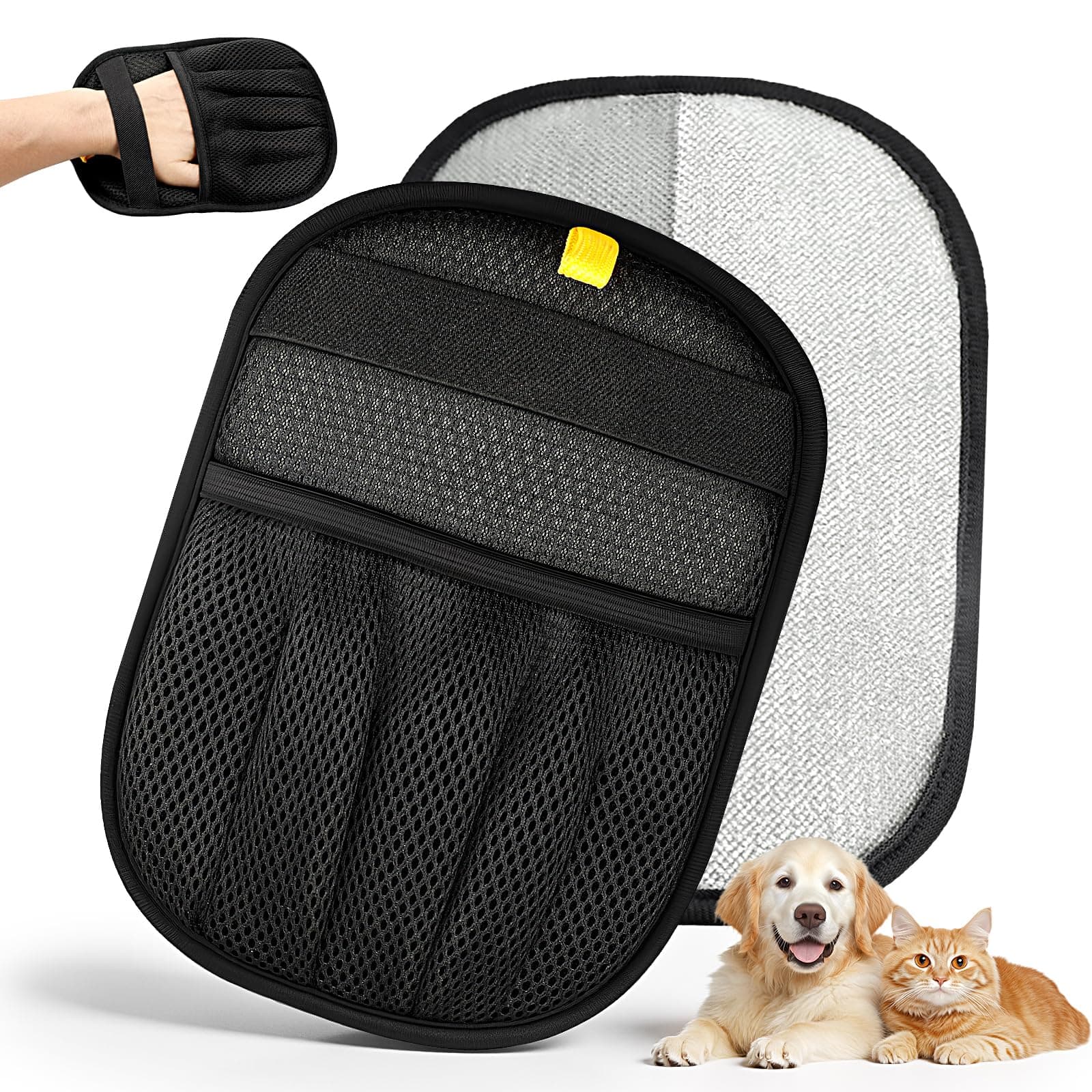 1pc New Upgrade Pet Hair Removal Glove For Dogs & Cats, Electrostatic Reusable Magic Brush Removal Glove, Washable Pet Hair Remover Tool For Clothing, Sofa, Rug, Auto Interior