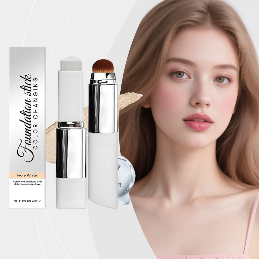Two In One Color Changing Foundation Make- Up Stick  Ivory White   13g1box