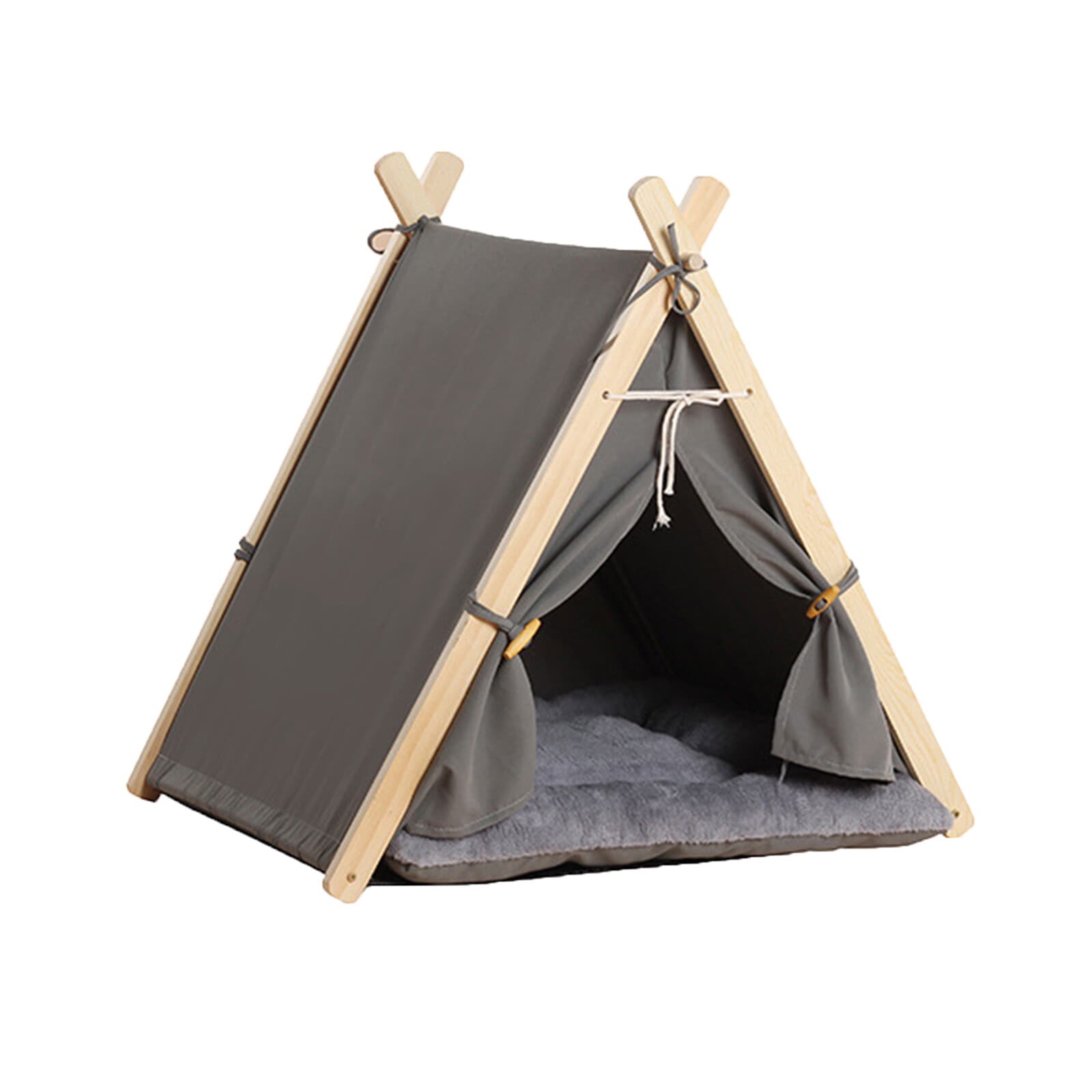 Large Pet Teepee Bed Dog&Puppy&Cat&Kitten Igloo Play Tent Tipi House Cushion Mat