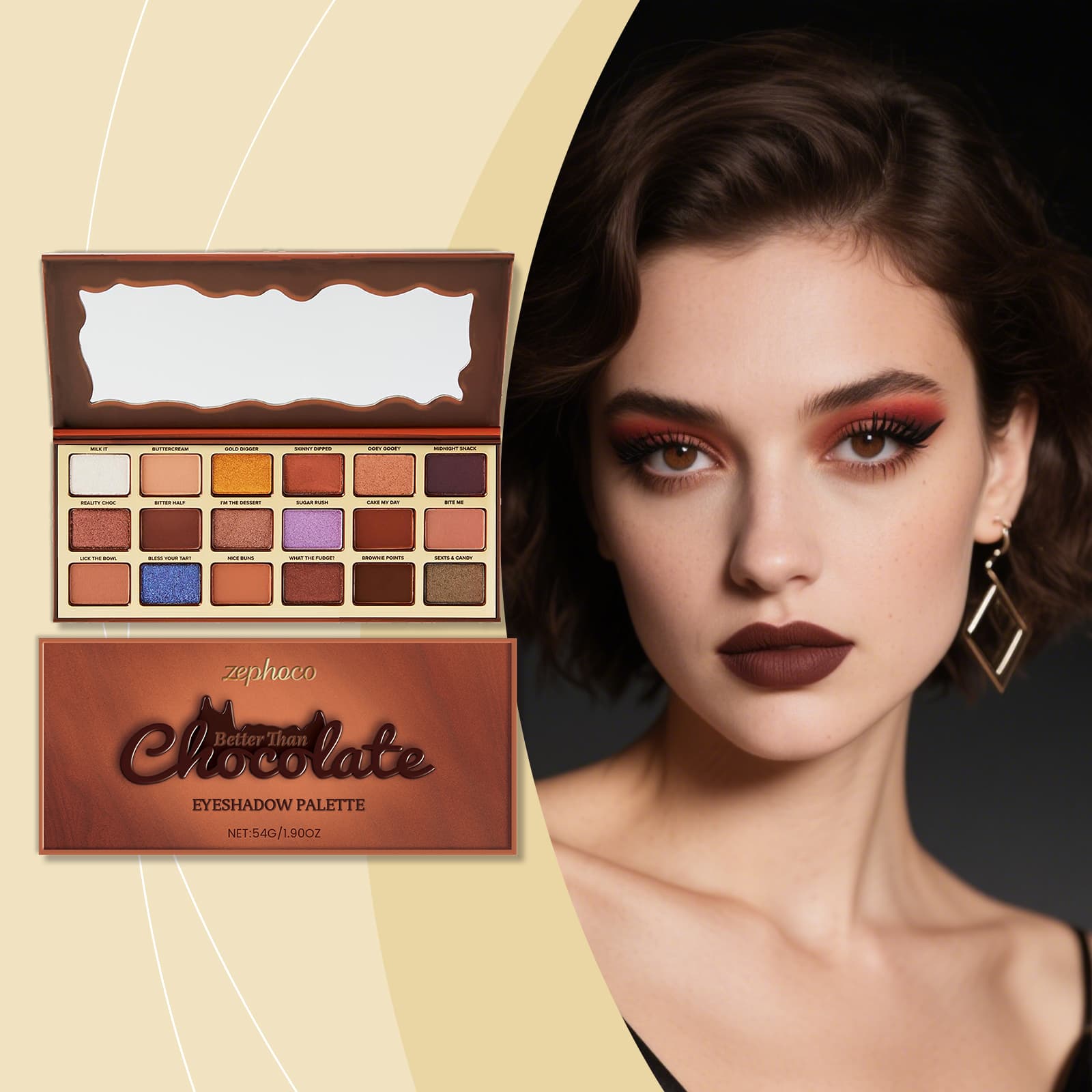 Chocolate-style Eyeshadow Palette 54g