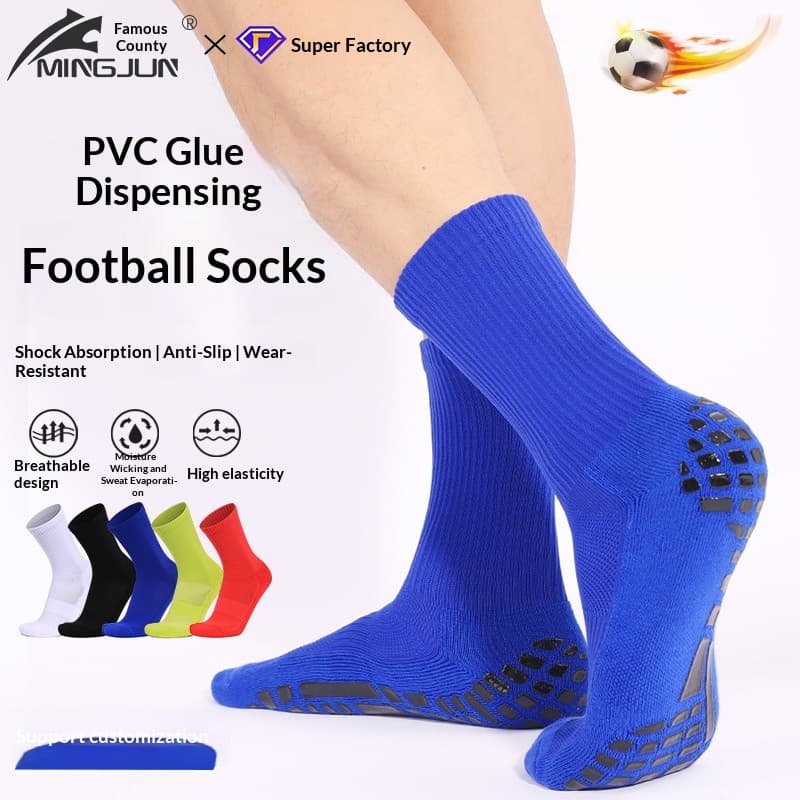 Men's Over-the-knee Sports Socks With Gradient Compression, Sweat-wicking, Breathable, Thickened Terry Cloth Sole, And Professional Children's Soccer Socks