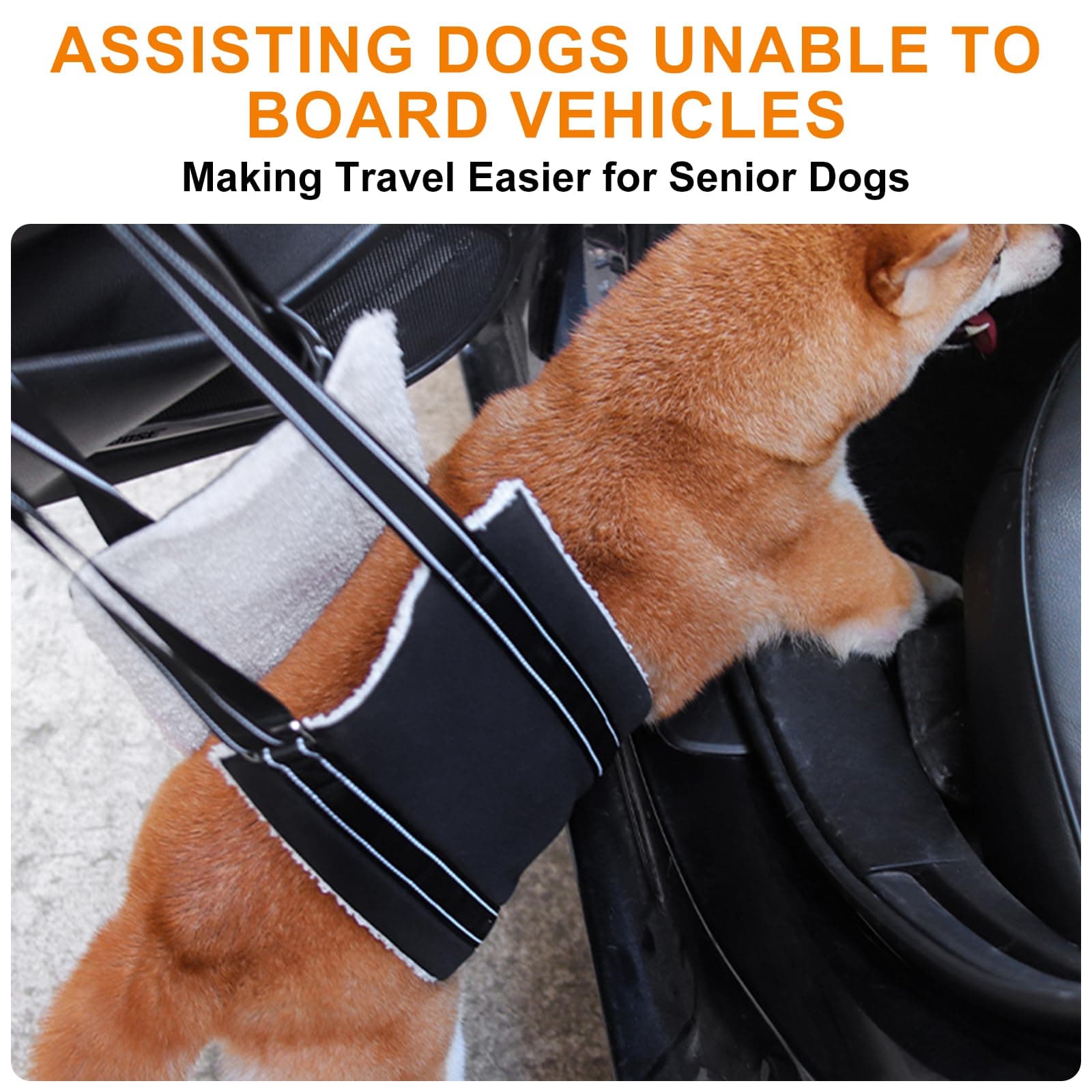 Adjustable Dog Lift Harness Portable Dog Sling For Back Legs Dog Sling Harness For Senior,Injured,Disabled Dogs After ACL Surgery