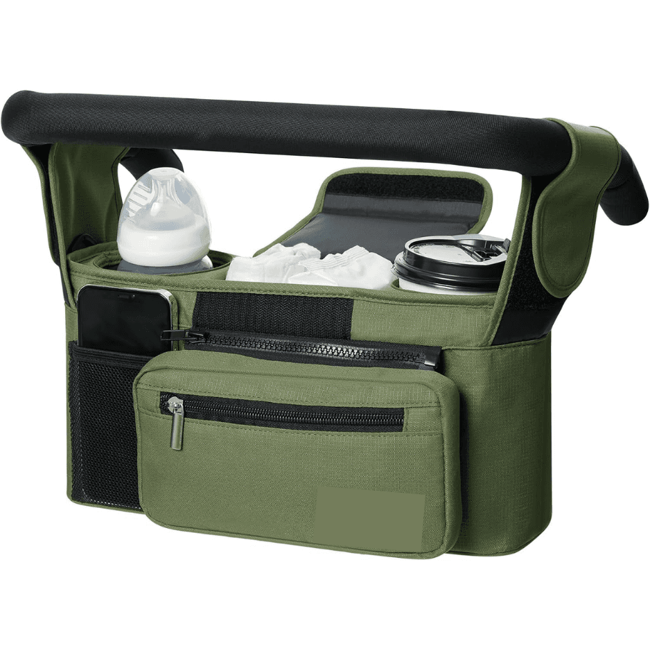 Universal Stroller Organizer With Insulated Cup Holder