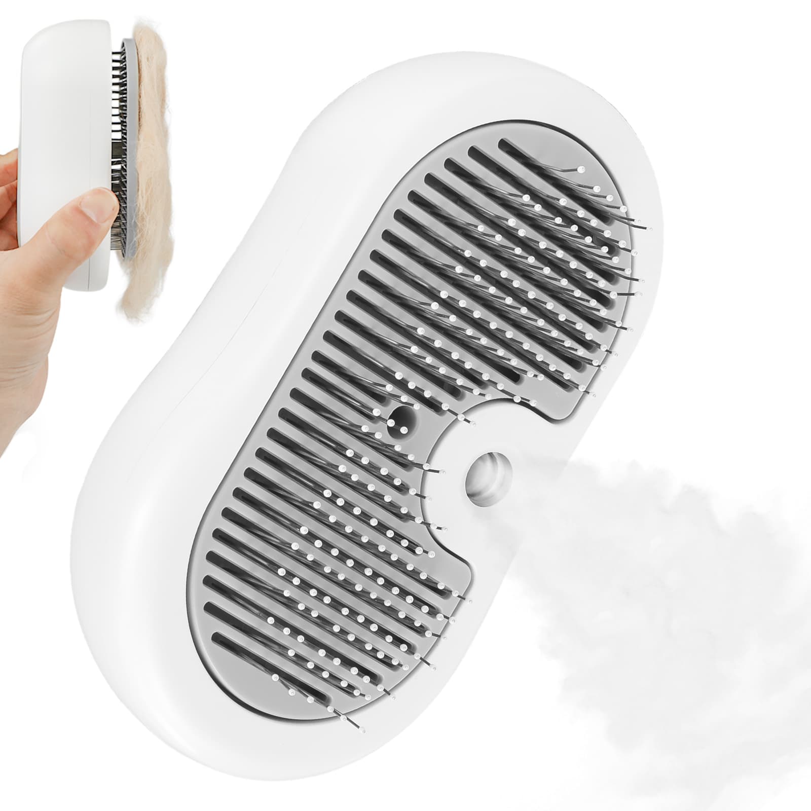 Cat Steam Brush For Grooming - Cat Brush For Short & Long Haired, Self Cleaning Pet Shedding Grooming, Pet Steamy Comb For Removing Loose Fur And Dirt