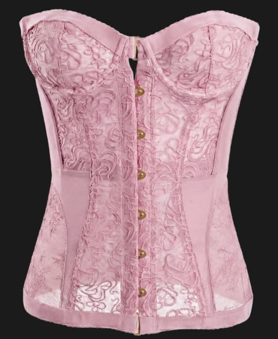Sexy Lace Corset Top, Hot Girl Sweet-cool Style, Off-shoulder Strapless Vest For Women-pink