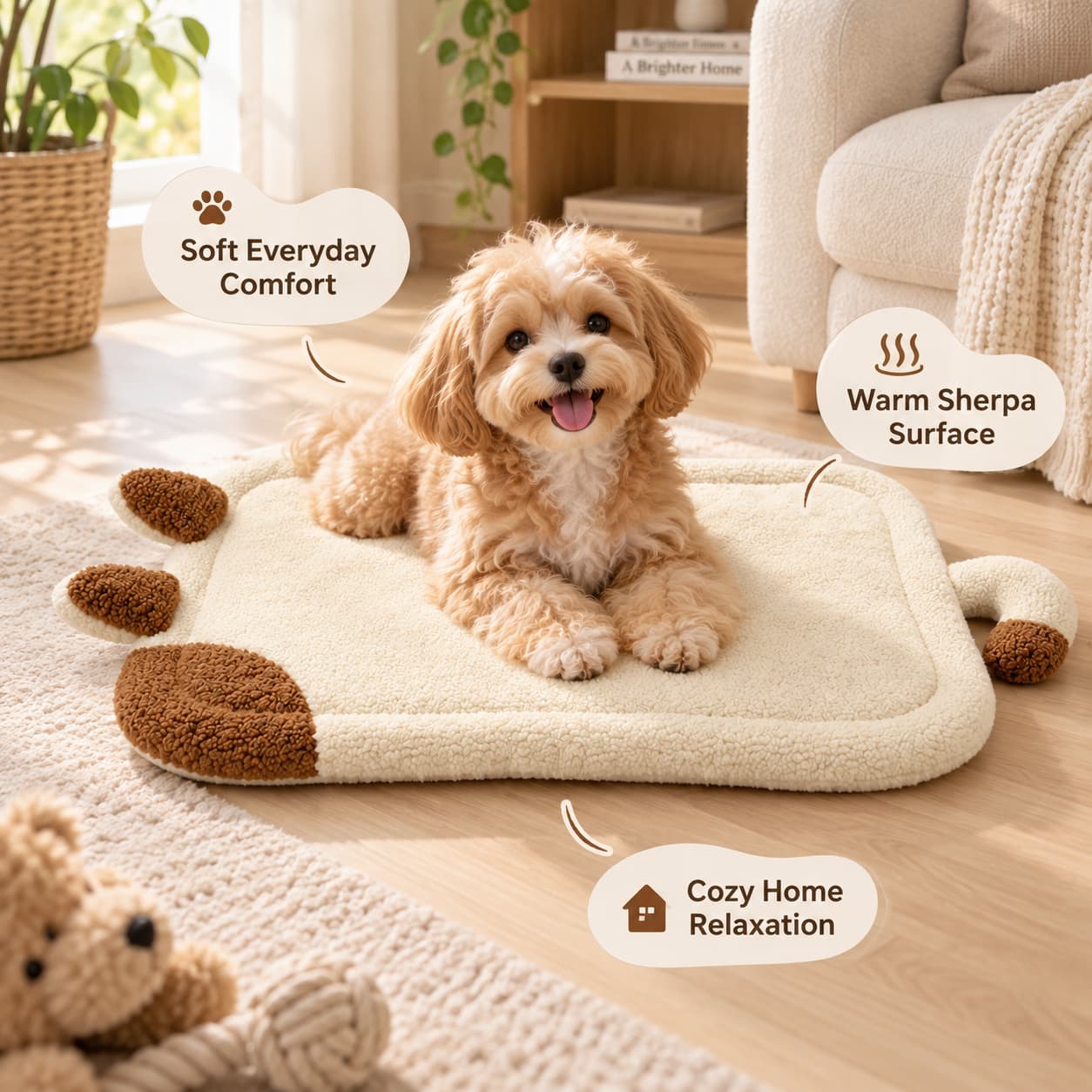 Thickened Lamb-Fleece Pet Mat  Washable  Chew-Resistant  And Anti-Slip Dog Bed  Durable   Scratch-Resistant  And Wear-Resistant Pet Cushion
