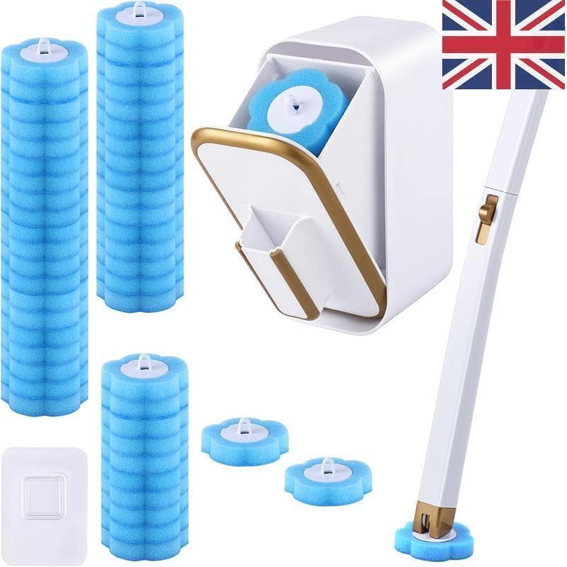 Disposable Toilet Brush Set Toilet Bowl Cleaning System Cleaners With 24 Refills