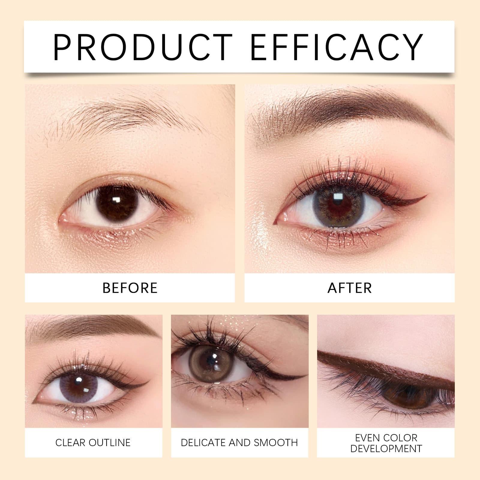 Waterproof Eyeliner Pen  Black   1pc1box