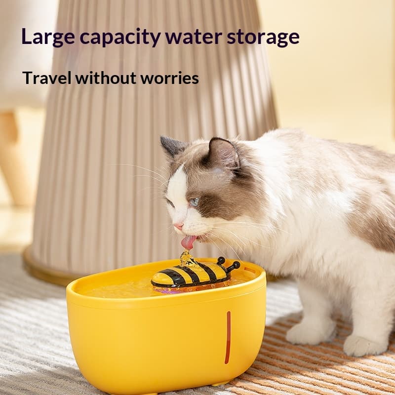 Pet Water Dispenser Cat Water Dispenser Cat Water Bowl Flow Device Cat Water Dispenser Automatic Running Water Without Plug Wholesale