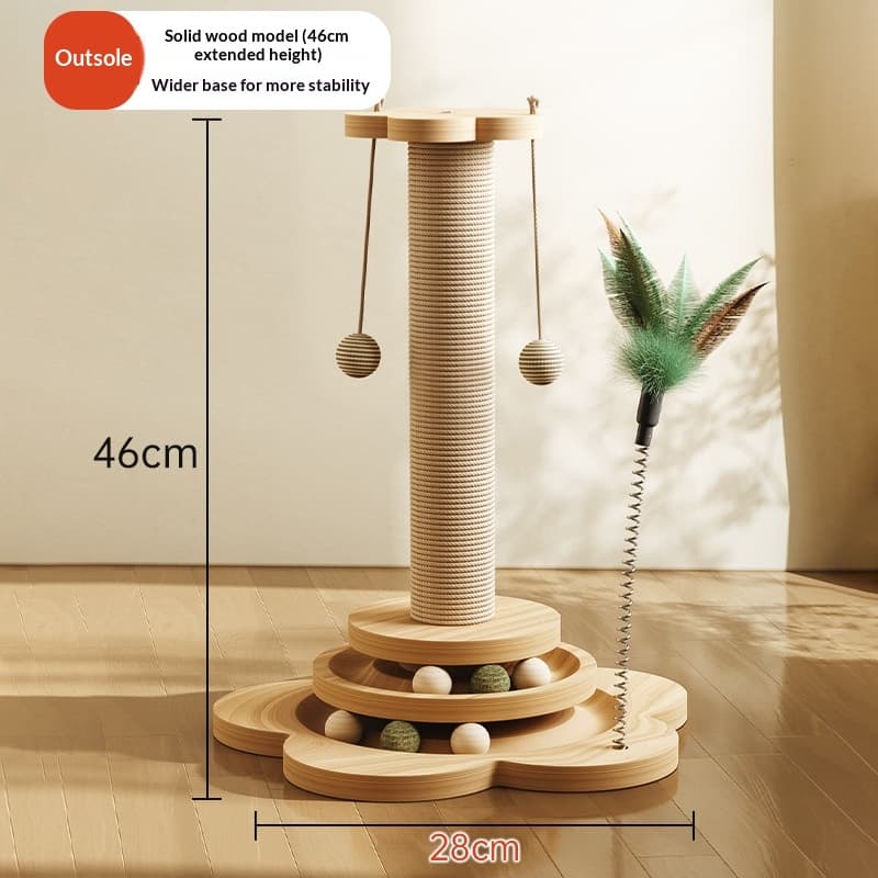 Cat Scratching Board, Wear Resistant And Low Shedding, Rotating Sisal Scratcher Plate, Treat Dispensing Self Play Toy For Cats, Cat Teaser Wand, Pet Supplies