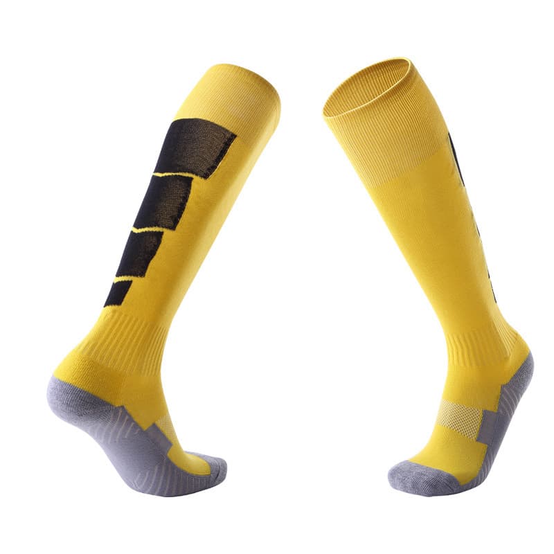 Men's Over-the-knee Sports Socks With Gradient Compression, Sweat-wicking, Breathable, Thickened Terry Cloth Sole, And Professional Children's Soccer Socks