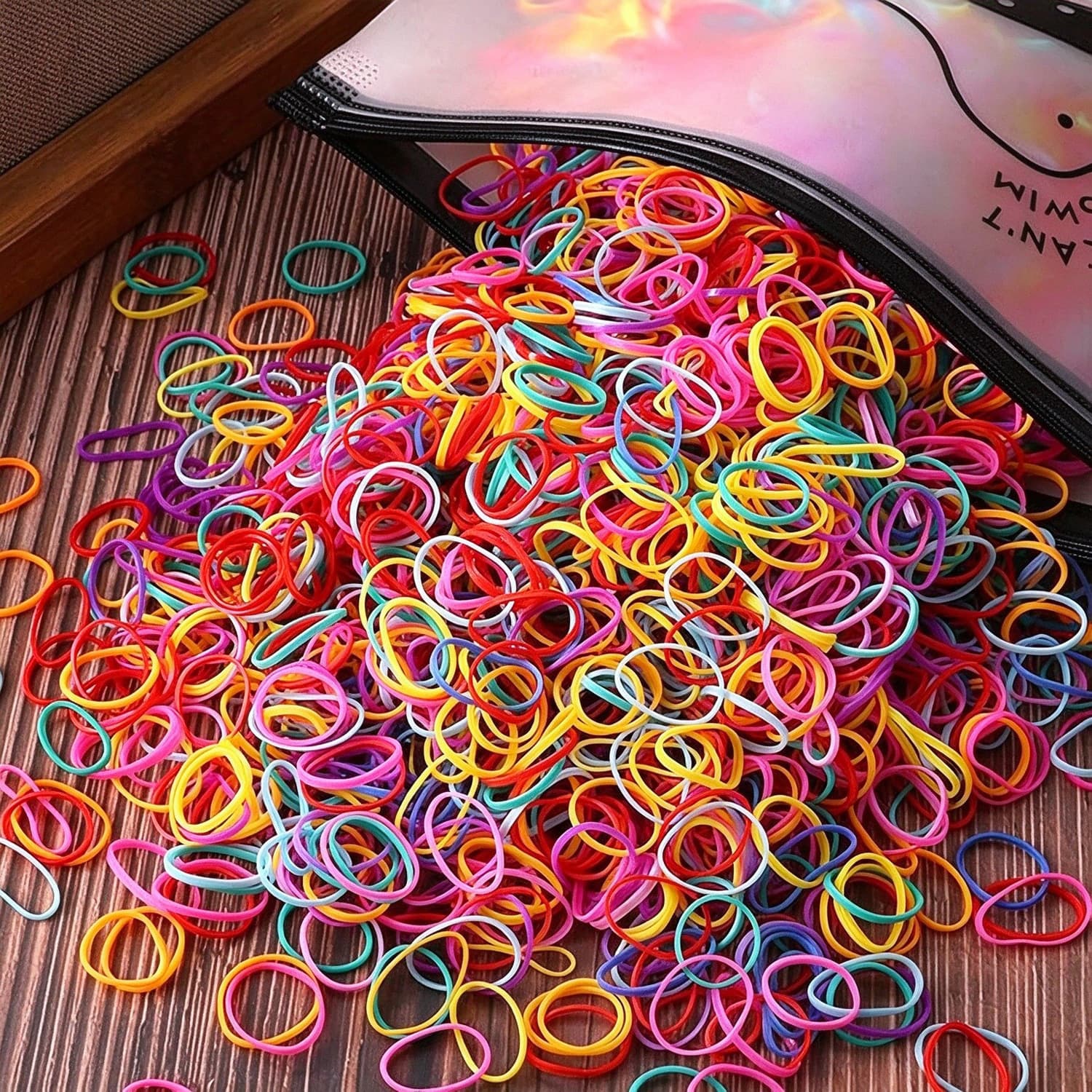 Colorful Mini Rubber Hair Bands, Soft Elastic Hair Ties For Toddler Girls, Small Ponytail Holders, Kids Hair Accessories Set