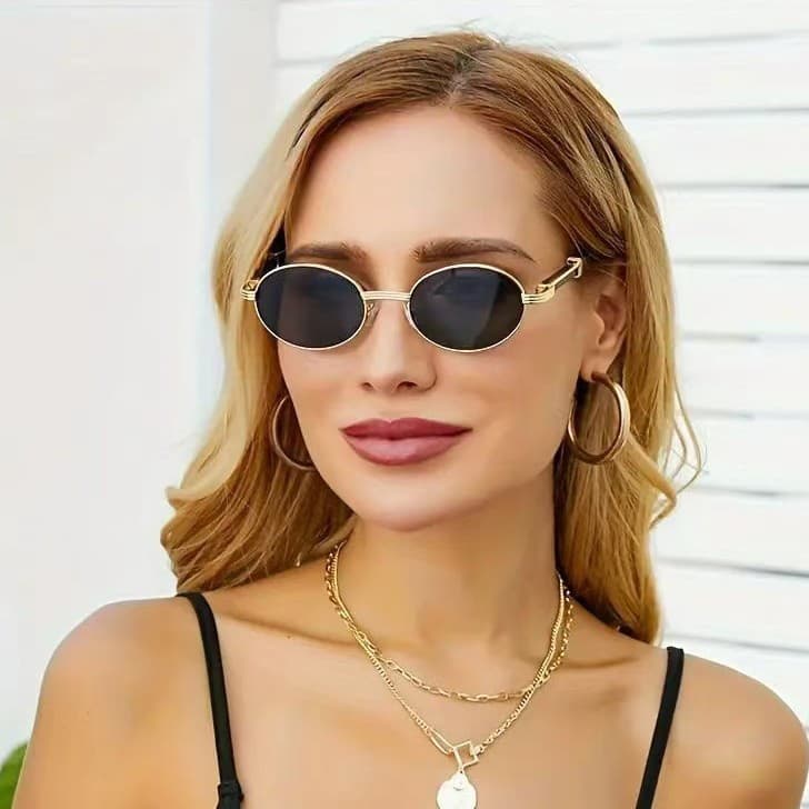 Women's Oval Shading Personalized Sunglasses Retro Sunglasses
