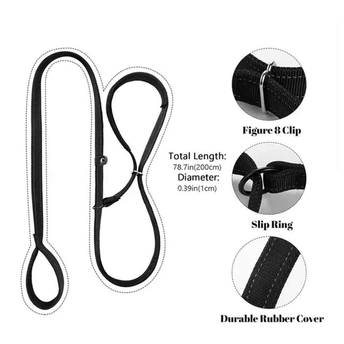 Integrated Anti-Bite Muzzle & Leash For Dogs & Dog Lead And Waste Bag Dispenser