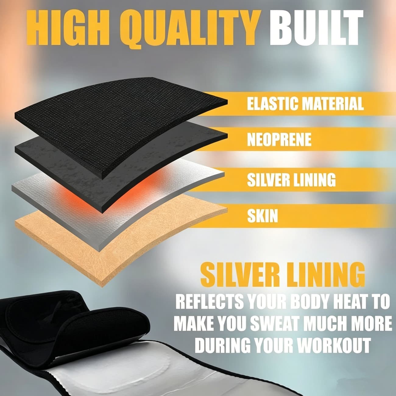 Slimming Waist Trimmer Belt - Tummy Reducer & Fat Burner Wrap For Weight Loss