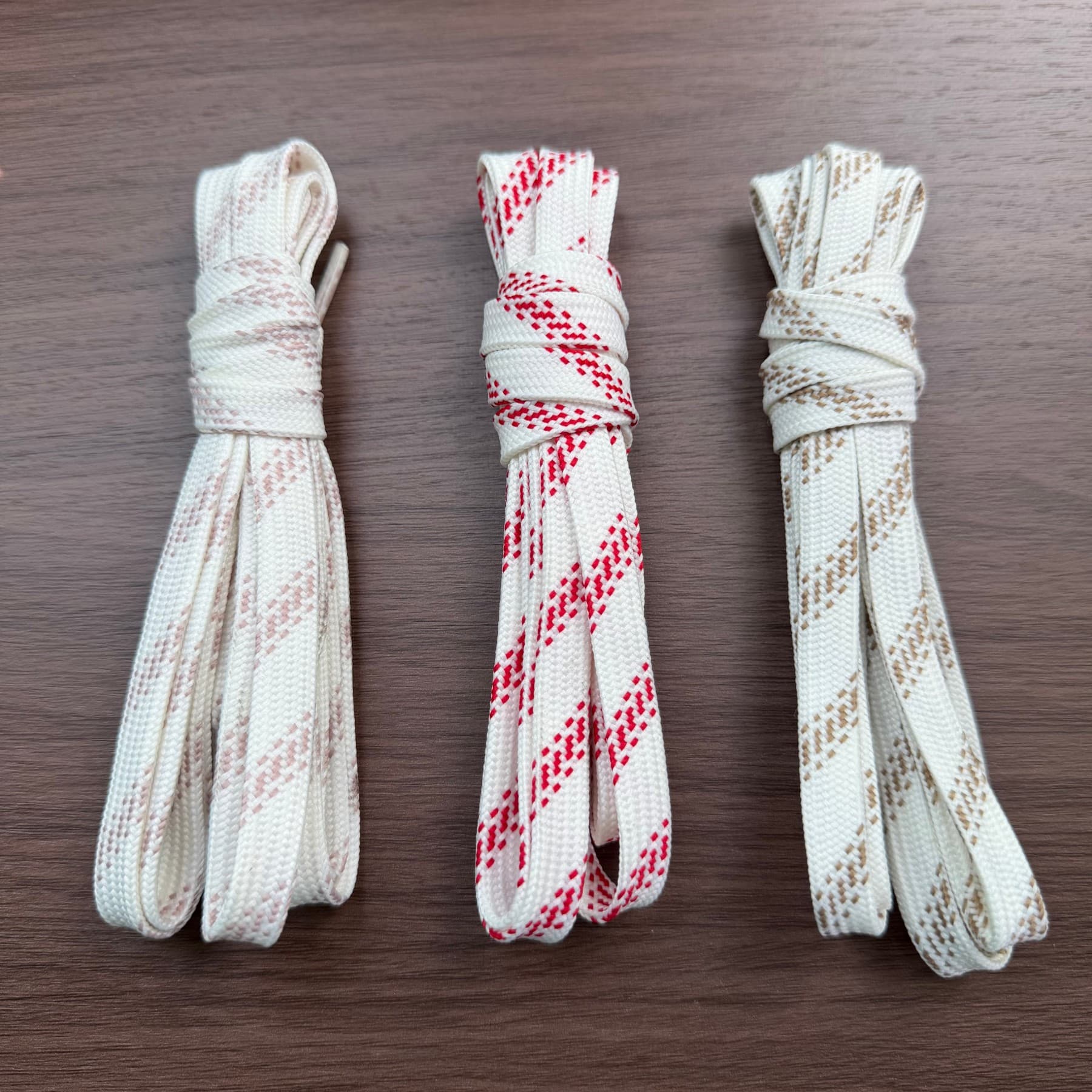 Flat Ribbon Diagonal-Jacquard Shoelaces