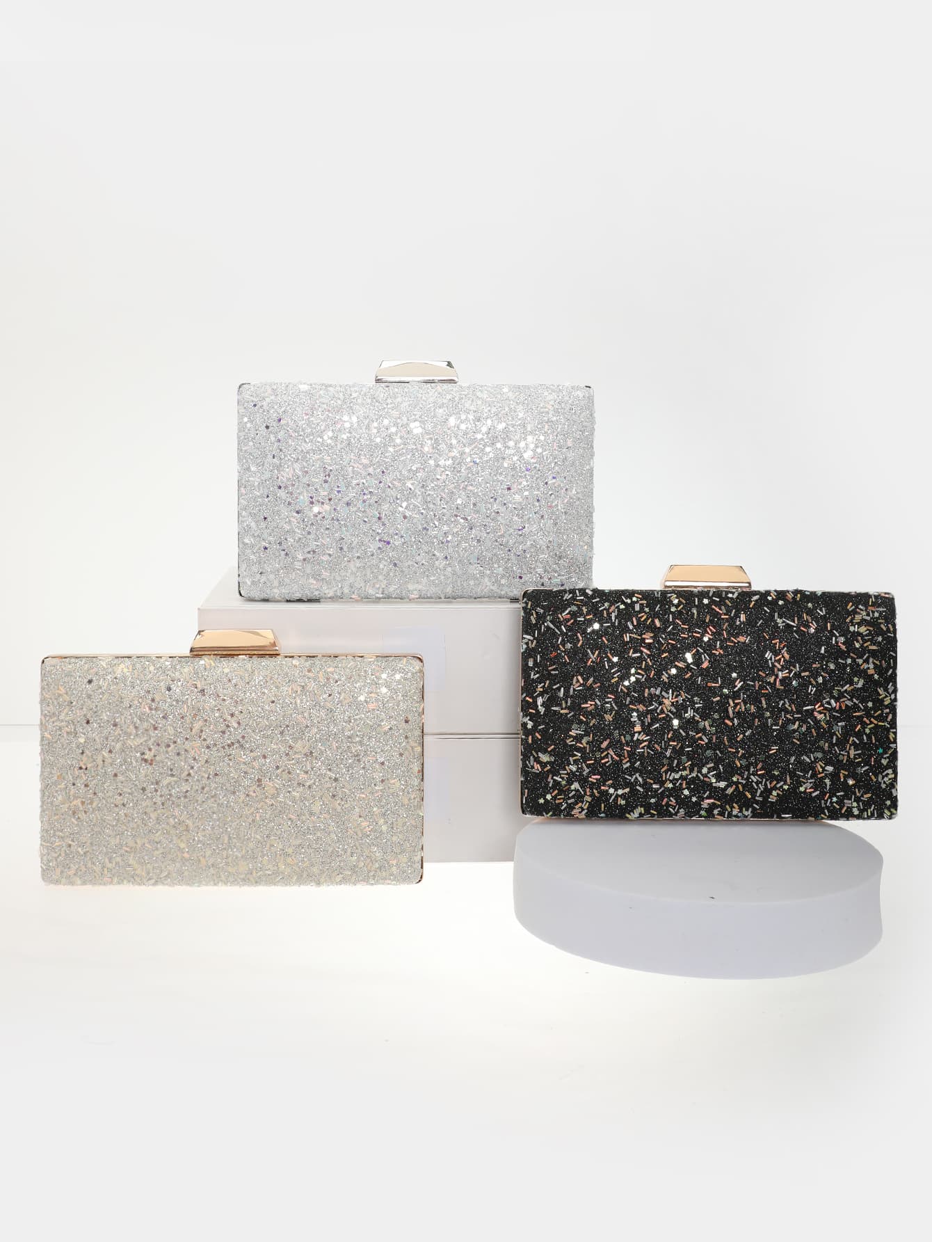 Women's Sequin Evening Clutch European & American Chic Banquet Handbag, Formal Gown Purse, Sparkling Party Bag For Women