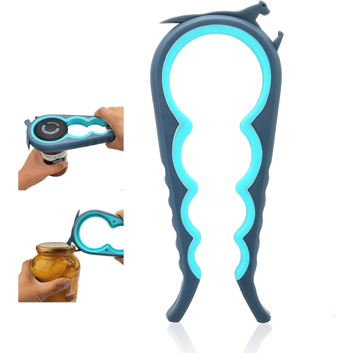 Jar Opener & Bottle Opener For Seniors With Arthritis, Weak Hands Adjustable Lid Opener Effortlessly Opens Jars, Bottles