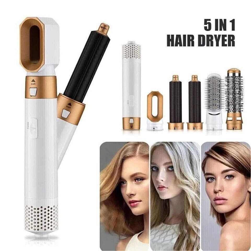 5 In 1 Professional Hair Curler Dryer Styler Curler Straightner Hot Air Brush