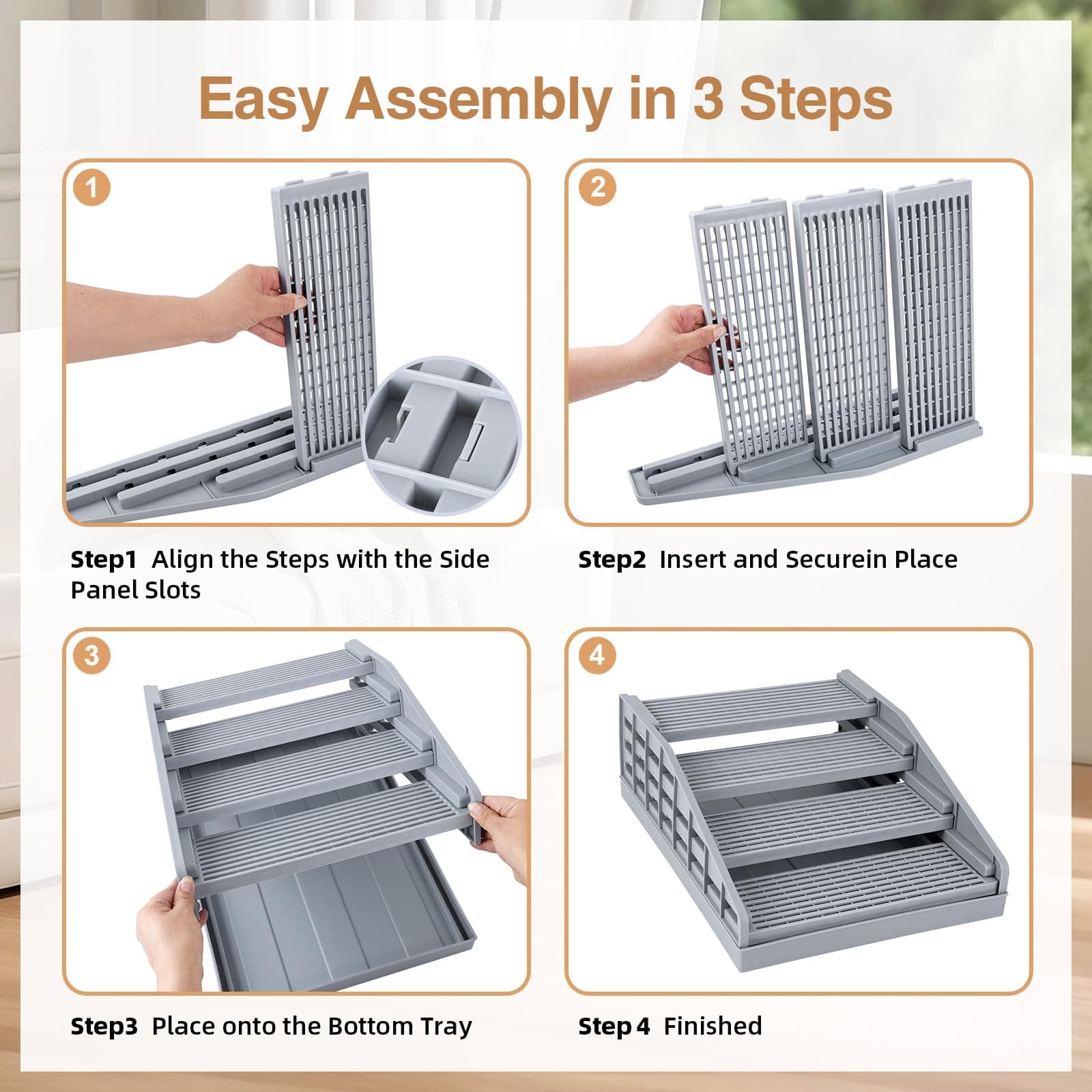 Adjustable Litter Box Ramp, Elevated Cat Ramp Stairs With Filter Function, Litter Box Step For Small & Elderly Cats, Fits Automatic Litter Boxes