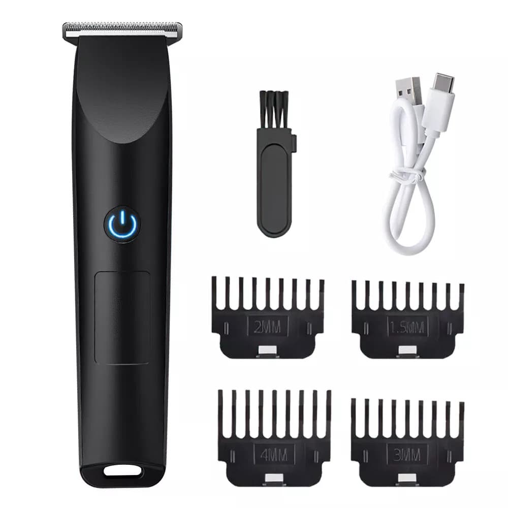Professional Men's Cordless Hair & Beard Trimmer - Complete Electric Shave Kit