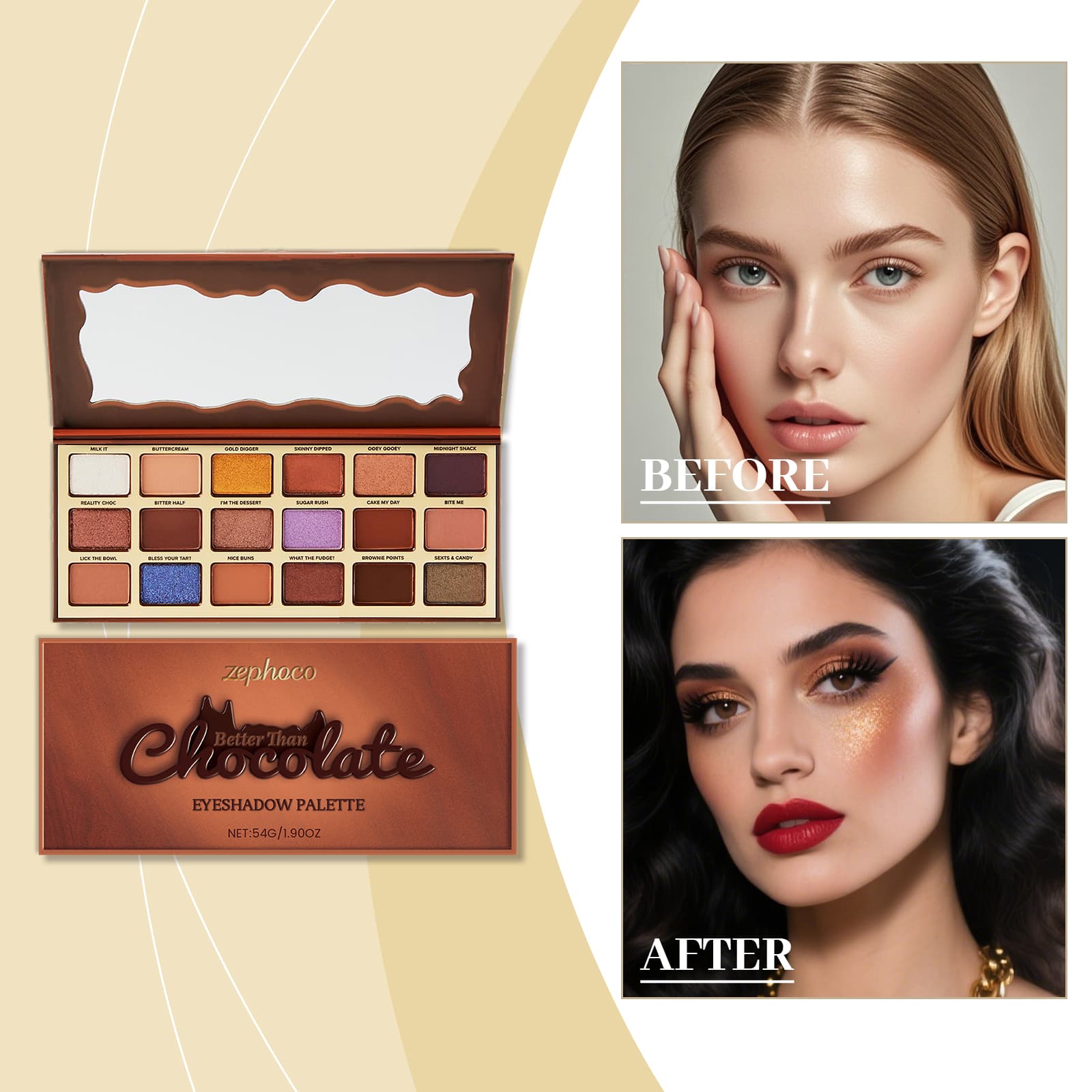 Chocolate-style Eyeshadow Palette 54g