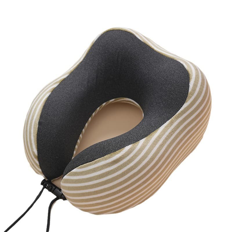 Striped Memory Foam U Shaped Neck Pillow  Travel Pillow For Airplane Car Office Nap