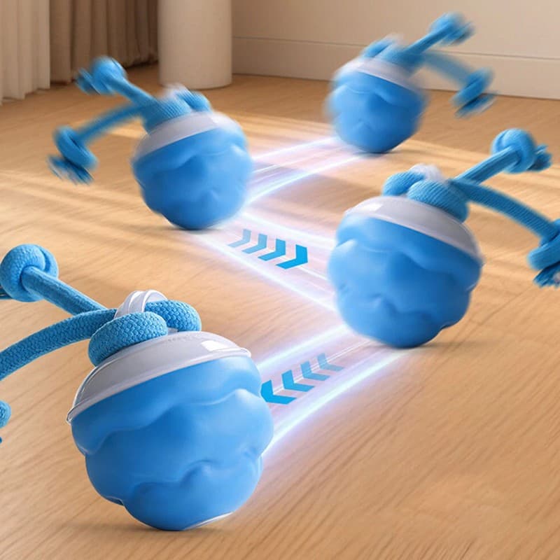 The Chase Buddy Dog Boredom Stimulating Toy Smart Pet Puppy Ball With Ropes