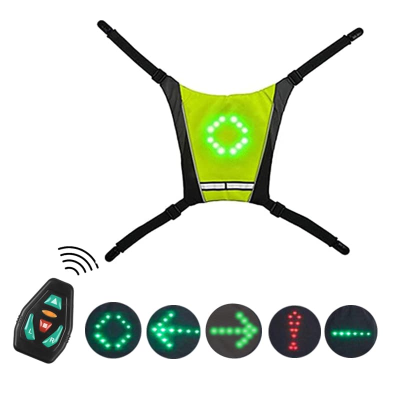 Bicycle LED Turn Signal, Smart LED Arrow Warning Backpack Clip, Riding And Night Running Directional Light With Brightness, Unisex Nighttime Gear For Outdoor Commuting, Multifunctional Shoulder Bag Ac