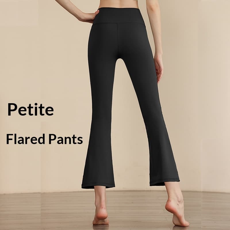 New Wide-Leg Yoga Pants For Women, High-Waisted Stretch Sports Pants For Small People, Yoga Boot-Cut Pants, Fitness Nine-Point Flared Pants