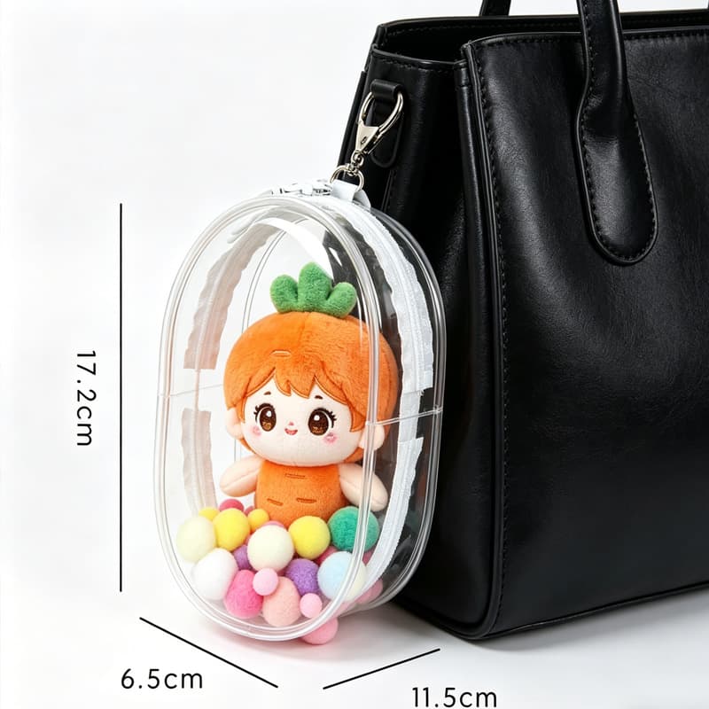 Doll Backpack,Mini Storage Case,PVC Dustproof Small Doll Bag For Mini Dolls Figures,labubu Doll Bag