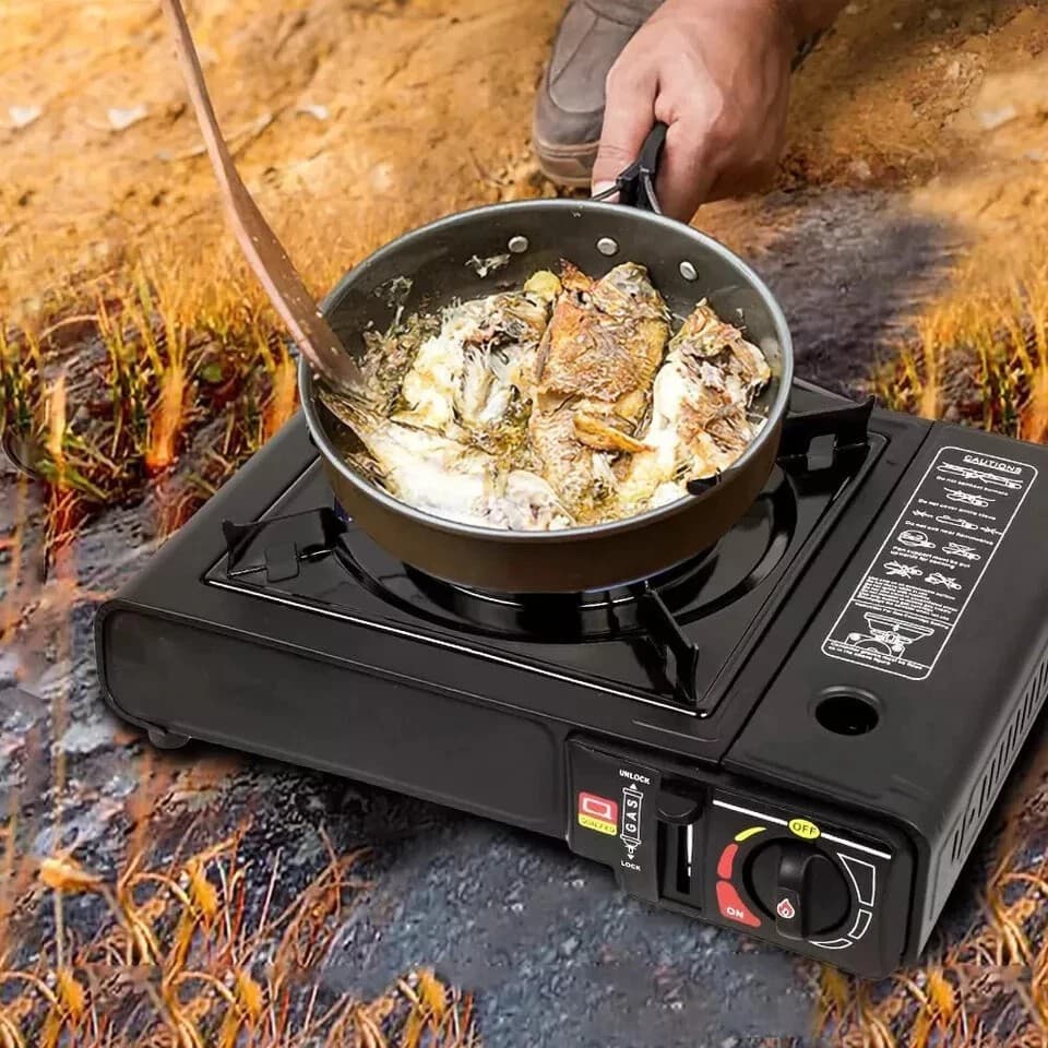 Outdoor Camping Butane Gas Stove Portable Single Burner Hob BBQ Picnic Cooker UK