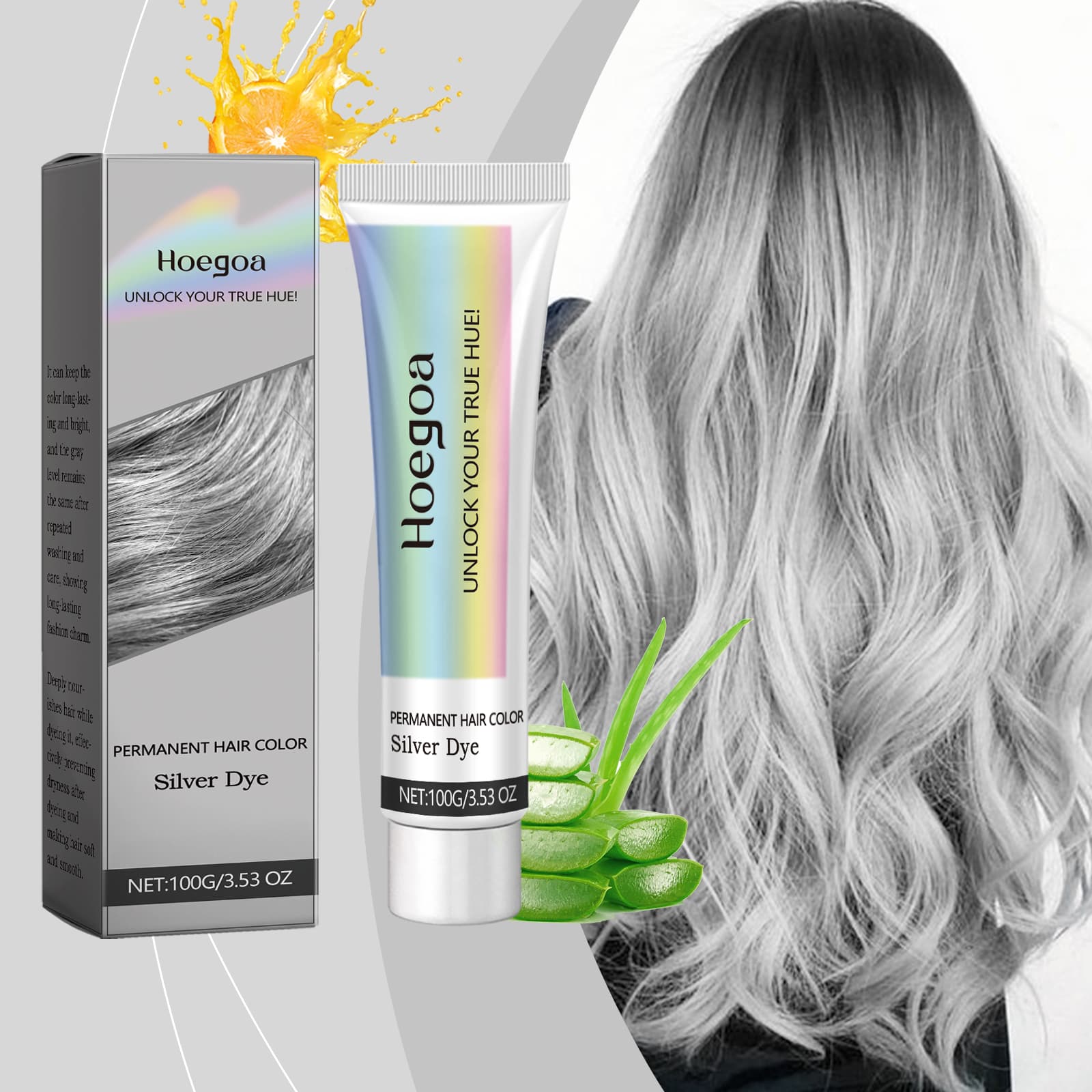 Gray Hair Dye 100g Box, Long-lasting Moisturizing Hair, Nourishing Plants, Hair Care, Trendy Hair Color Coloring And Hair Styling Agent