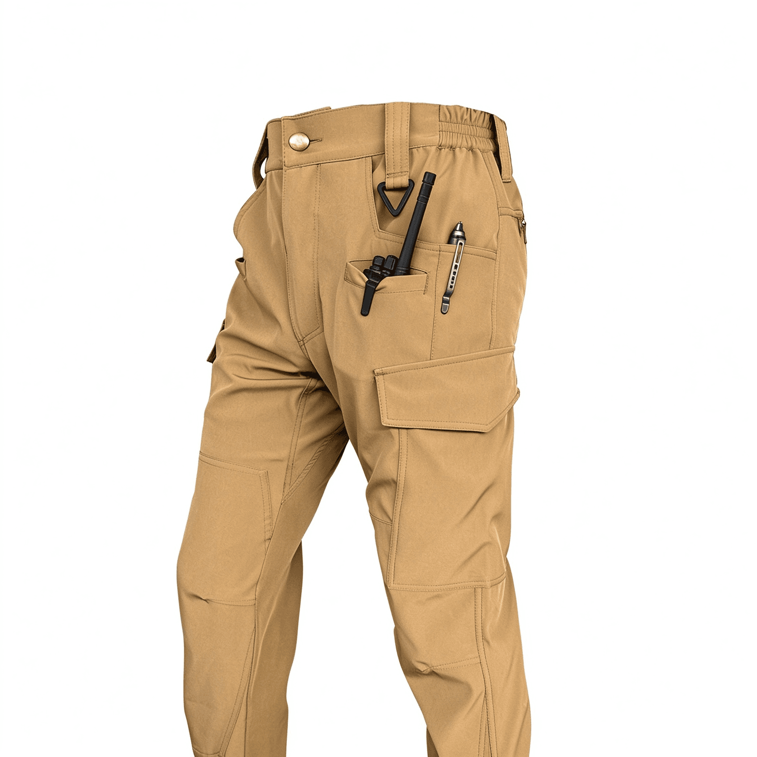 Beetle Spring And Autumn Outdoor Tactical Pants Men's Enhanced Version Casual Elastic Cargo Pants Commuting Straight Pants Cross-Border