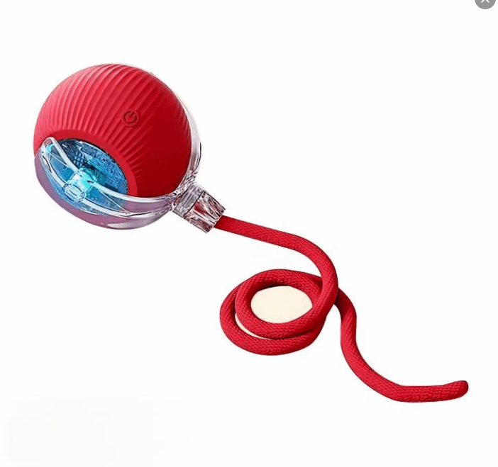 Rolling Pet Toy With Rope  Smart Indoor Entertainment